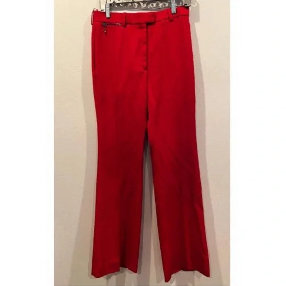 NINA RICCI RED TAILORED PANTS - Picture 2 of 8